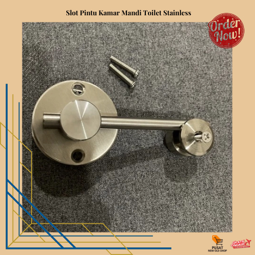 Slot Pintu Kamar Mandi Toilet Stainless / Grendel Pintu Toilet / Handle Pengait Kunci Pintu