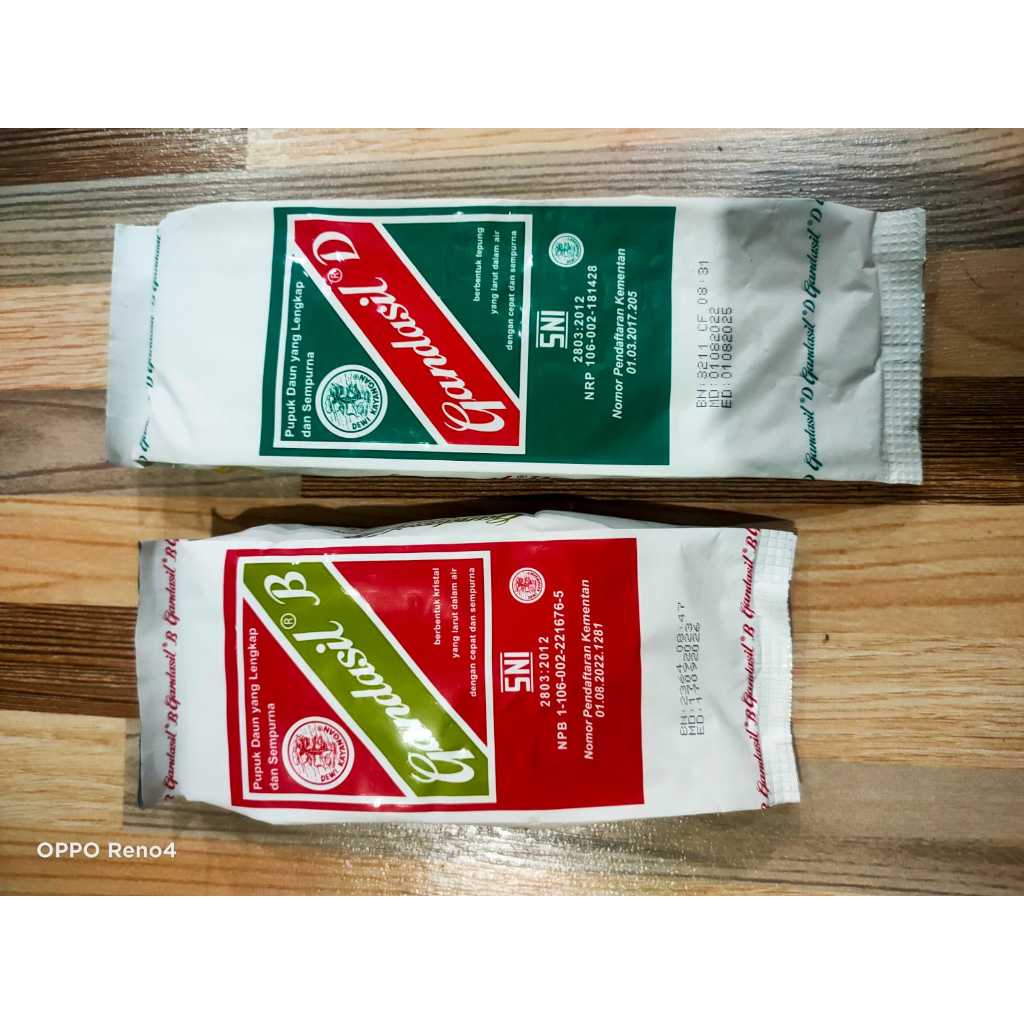 Paket Gandasil Buah dan Gandasil Daun-Gandasil B dan Gandasil D 100gr