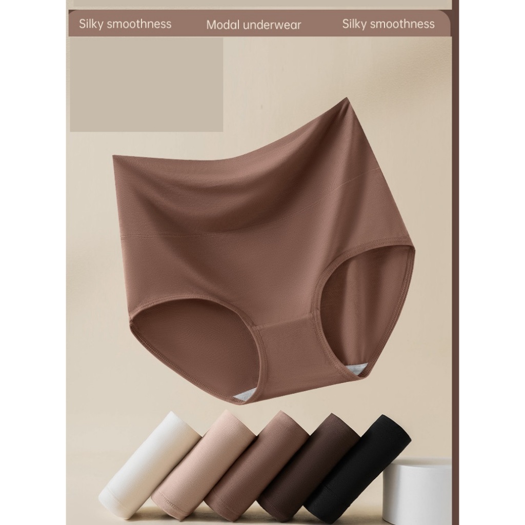Celana dalam wanita Briefs Seamless High Waist CD Cewe bahan Katun Tinggi SePinggang Seamless Cotton
