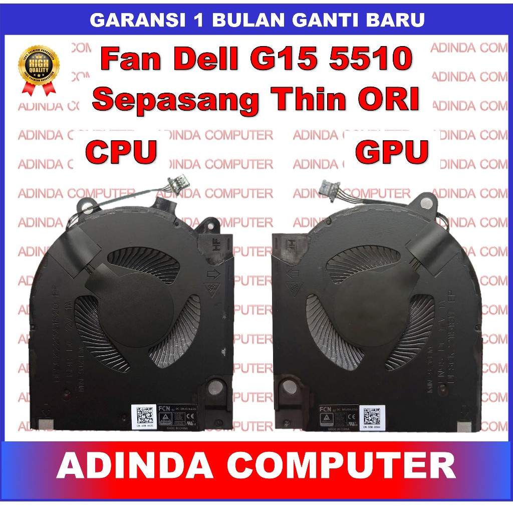 FAN DELL G15 5510 NS8CC16-20K12 NS8CC17-20K13 EG75071S1-C100-S9A Sepasang ORI