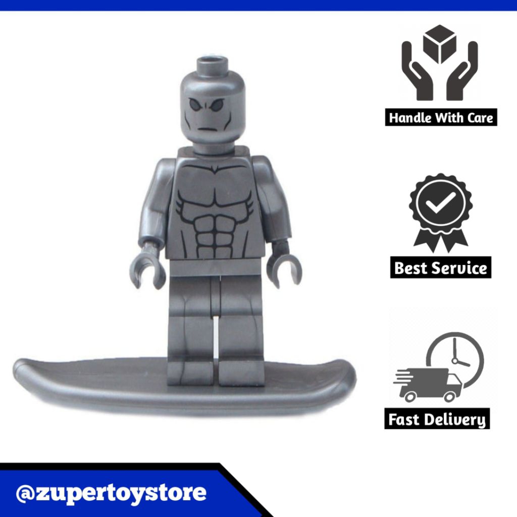 Minifigure Silver Surfer | Lego Marvel Superheroes Video Game | Loose Pack/Unsealed [C011]