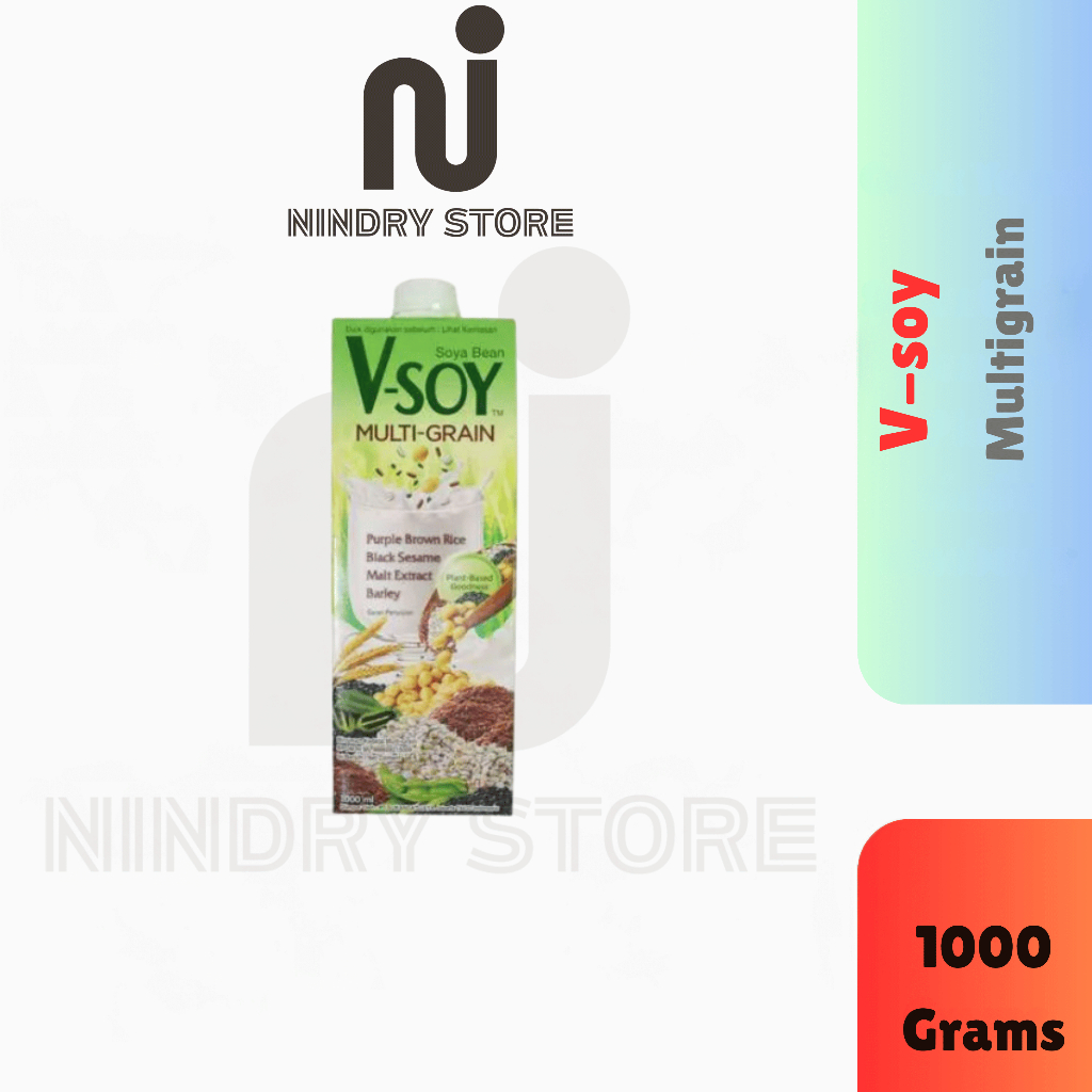 V-Soy Multigrain UHT 1 Liter – Susu Kedelai Multigrain Sehat | Nindry Store
