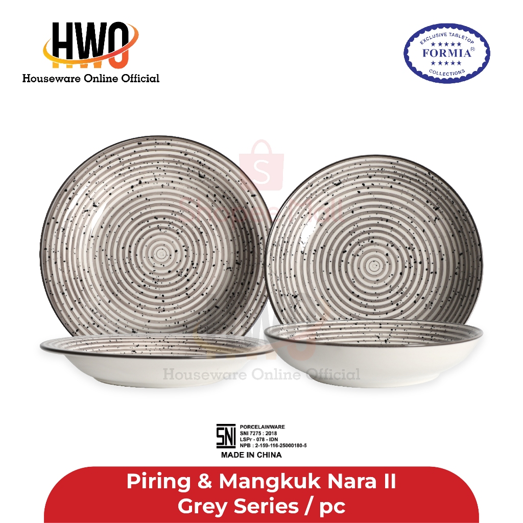 Formia Piring Keramik Nara II Grey Series
