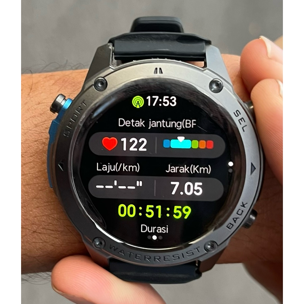 PRELOVED pemakaian baru, SKMEI DM56 GPS smartwatch pria outdoor olahraga