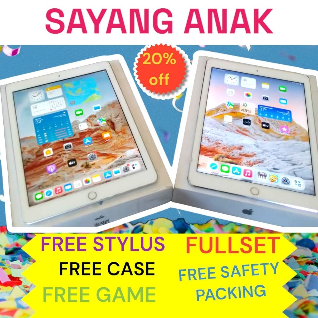 IPAD 2 16-64GB,IPAD 3 16-64,IPAD 4 16-64GB FREE TAS DAN STYLUS PEN FULL GAME