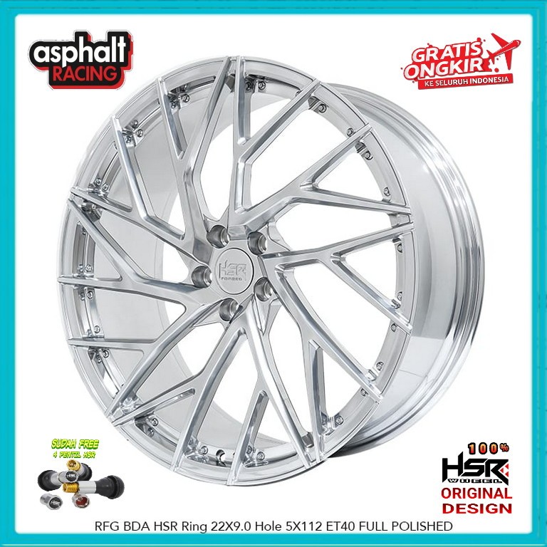 Velg Mobil Forged RFG BDA Ring 22 Untuk Mercy Accord Camry Zenix dll R22 Pcd 5x112