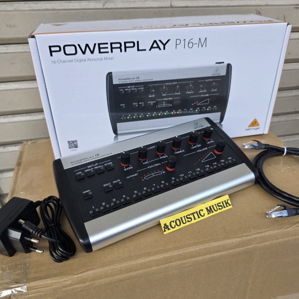 DIGITAL PERSONAL MIXER BEHRINGER POWERPLAY P16M MIXER DIGITAL 16 CHANNEL POWERPLAY P 16M