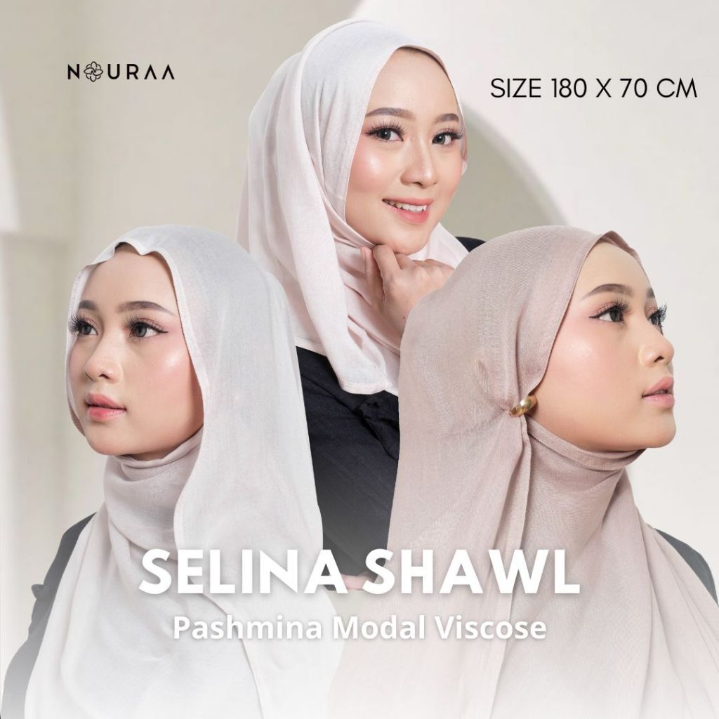 NOURAA - SELINA SHAWL - Pashmina Viscose Shawl - modal viscose shawl- pashmina viscose bamboo - rayo