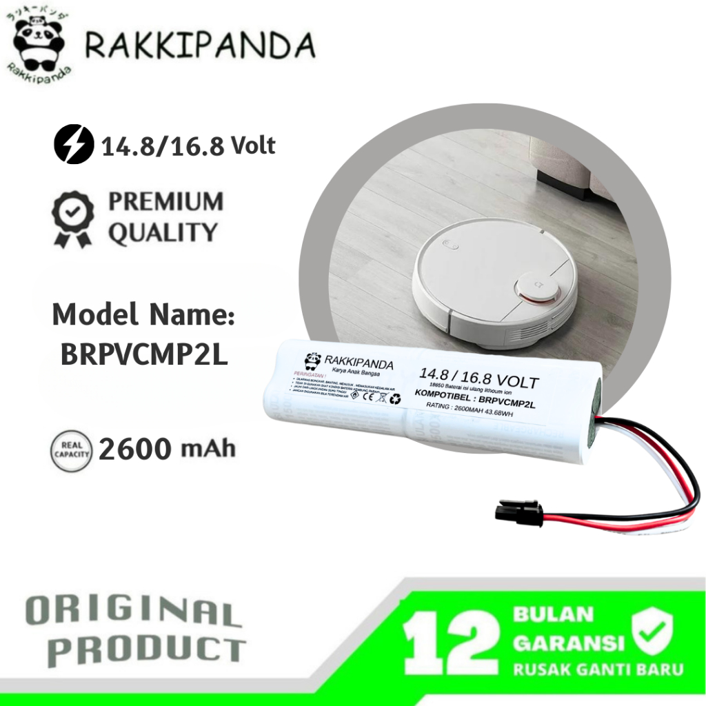 RakkiPanda - Baterai Robot Vacuum Cleaner Xiaomi Mop P