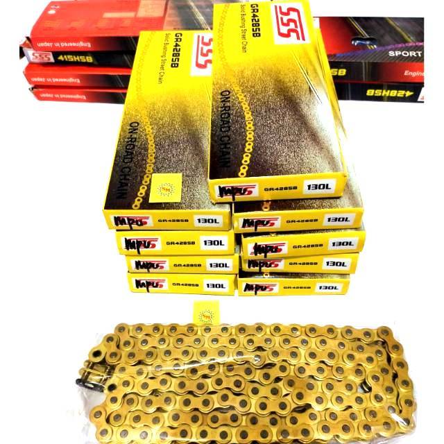 Rantai SSS SB 428 110 - 130 Gold / Rantai SSS 428