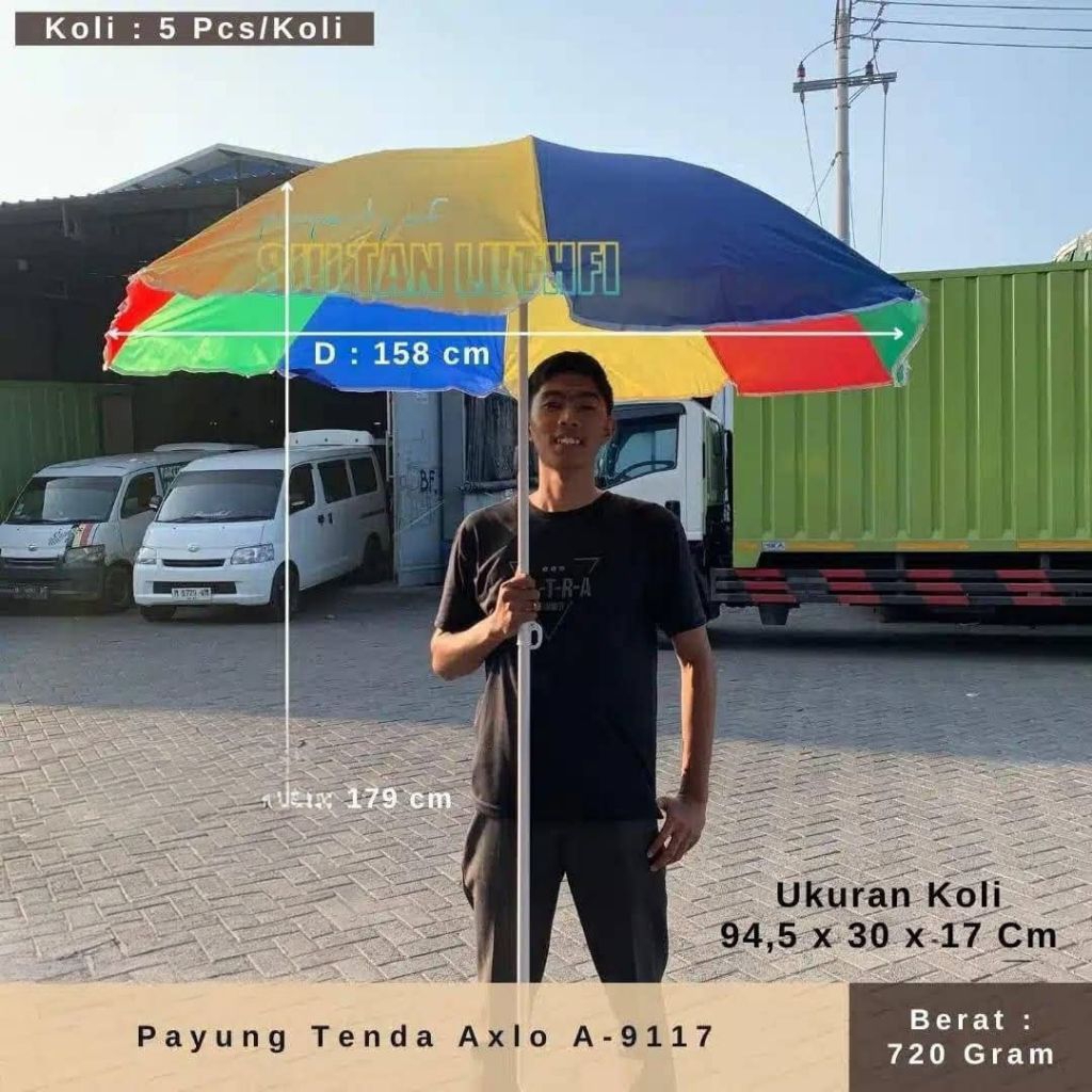PAYUNG JUALAN RAINBOW | PAYUNG PANTAI JUMBO