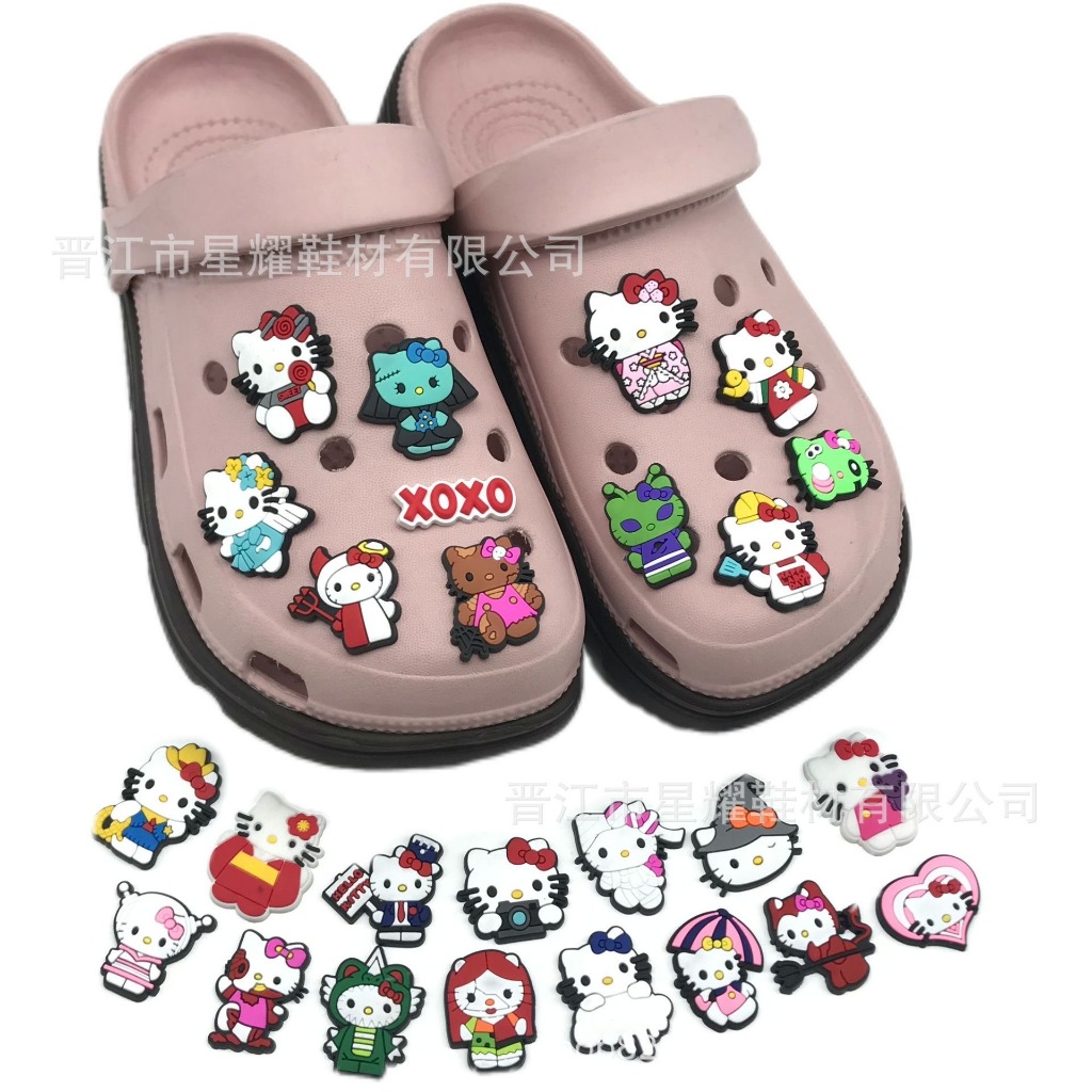 Pin Charm Aksesoris Hiasan Sandal Baim Pin Kancing Sendal Kodok Bahan Pvc