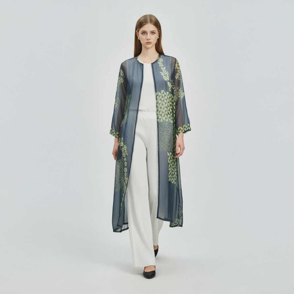 Matajitu Long Outer Batik Modern Abstrak Kontemporer Model Terbaru