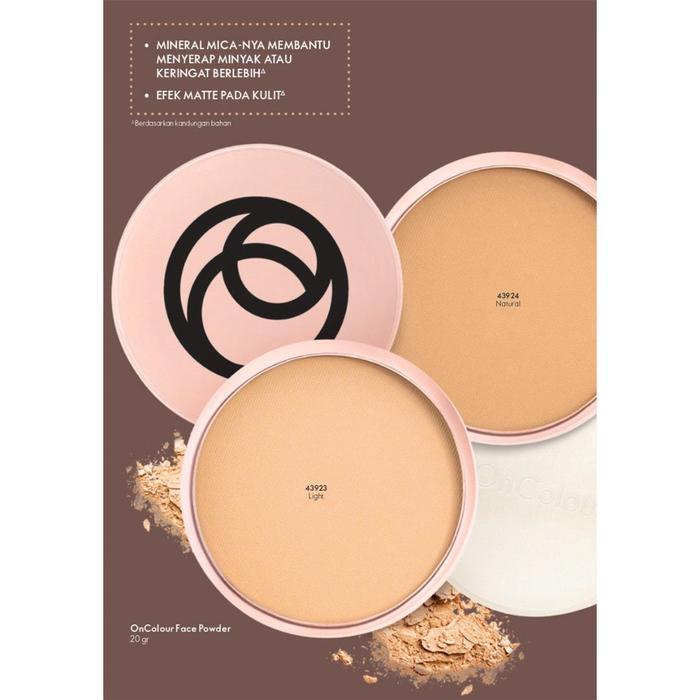 OnColour Face Powder - Oriflame Bedak Padat Natural & Light 20gr