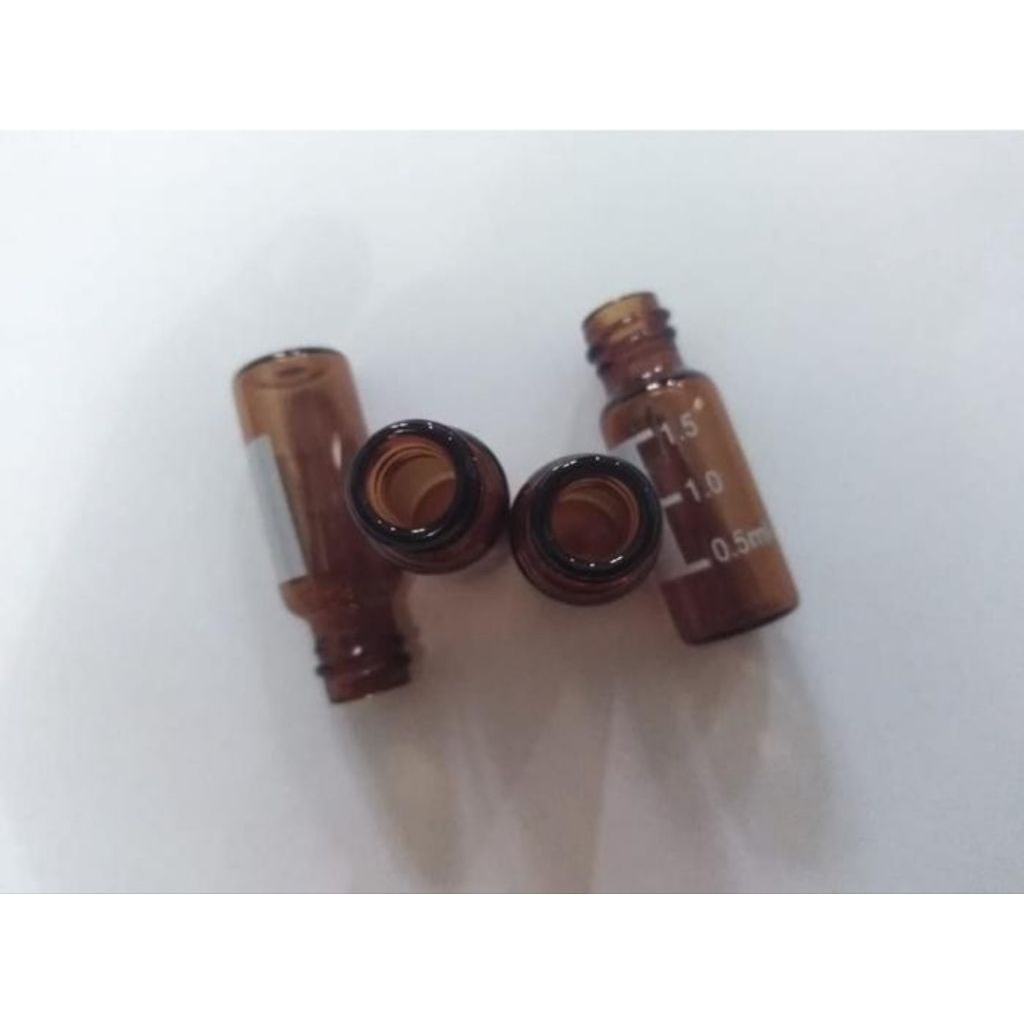 vial screw GC coklat