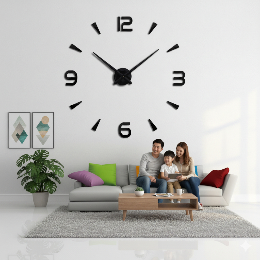 JAM DINDING KECIL / JAM DIY / Jam dinding tempel DIY analog 3D giant modern clock