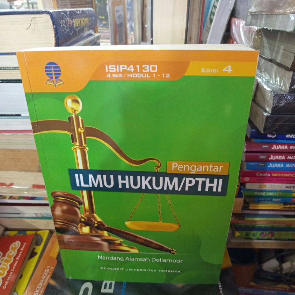 buku pengantar ilmu hukum PTHI  Nandang alamsah deliarnoor edisi 4  universitas terbuka buku origina