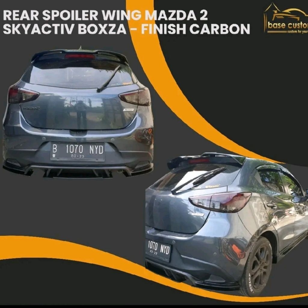 Spoiler wing Mazda 2 skyactiv - Boxza Finish cat