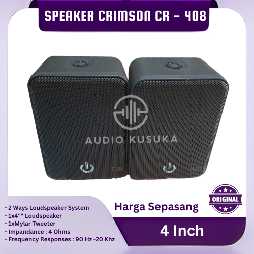 SPEAKER CRIMSON CR 408 4 INCH SEPASANG SPEAKER MONITOR PASIF ORIGINAL