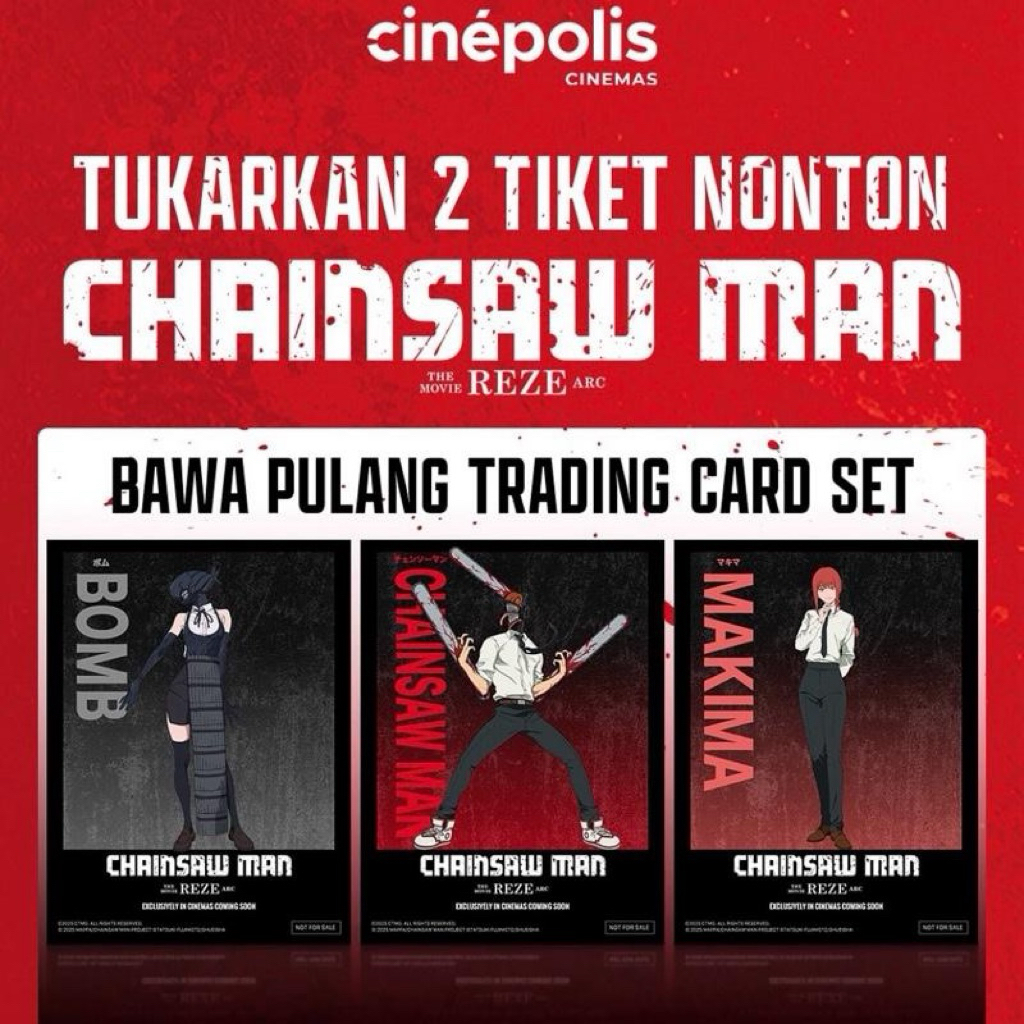 Official Chainsaw Man Trading Card, Cinepolis