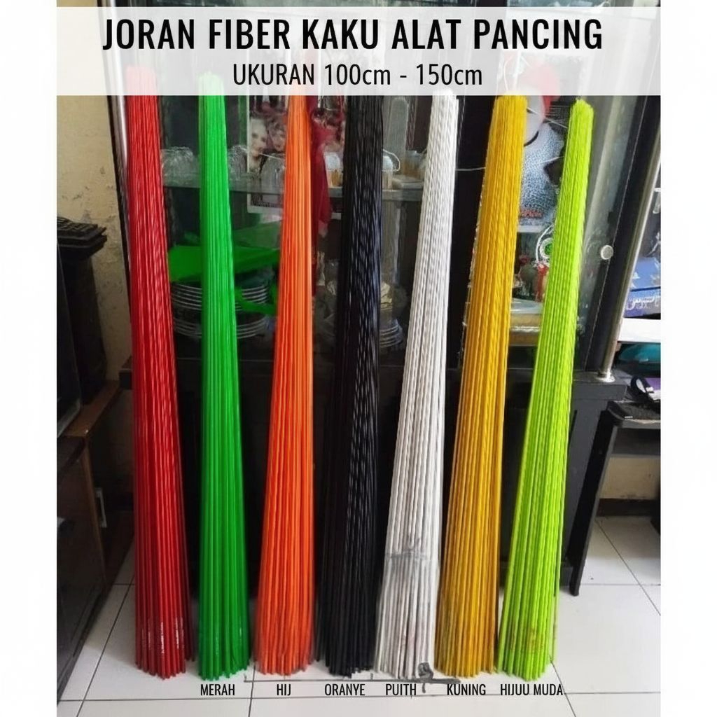 READY - Joran FIBER KAKU untuk ALAT PANCINGAN/LAYANGAN uk 100cm - 150cm