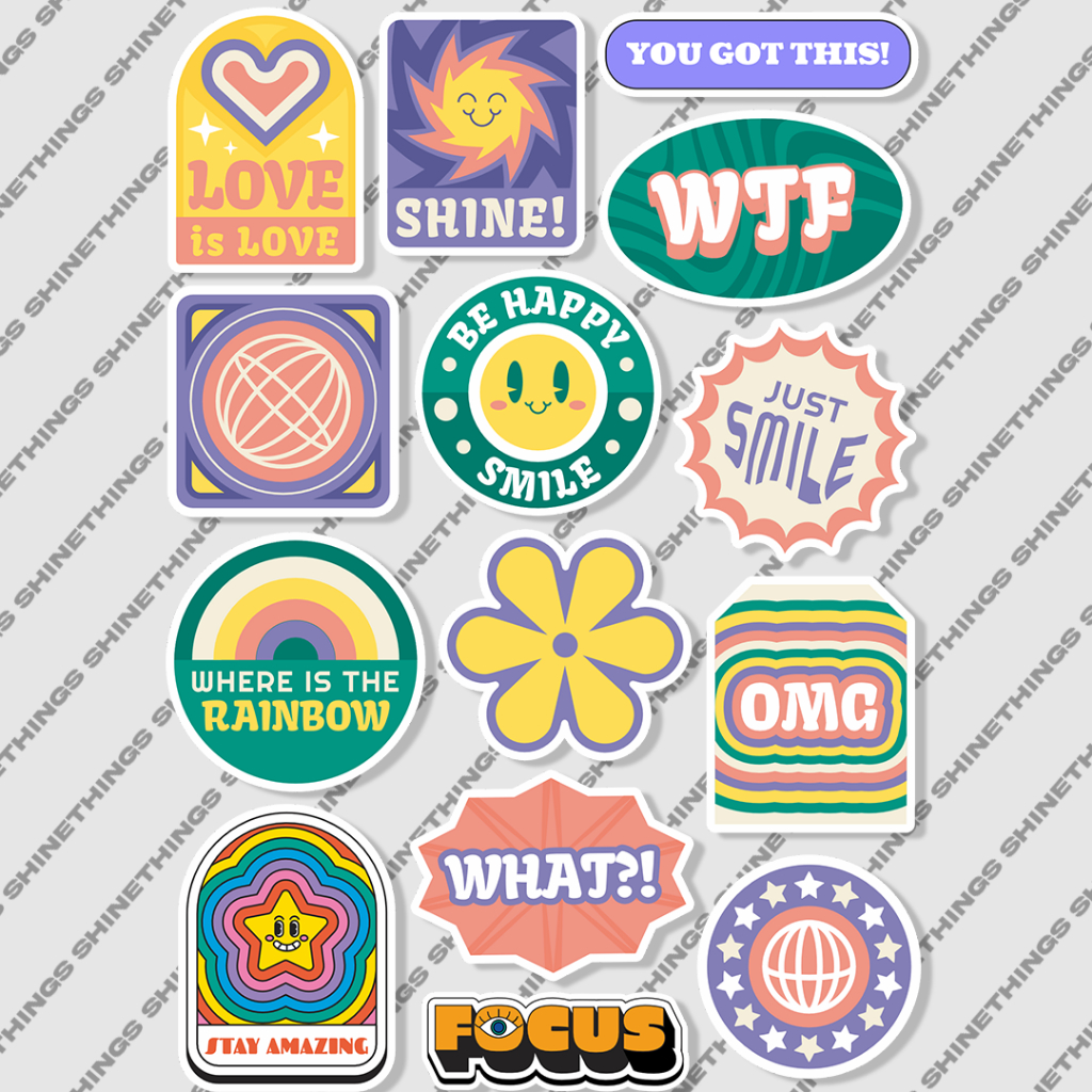 Sticker helm Aesthetic lucu anti air || stiker case hp laptop tumblr