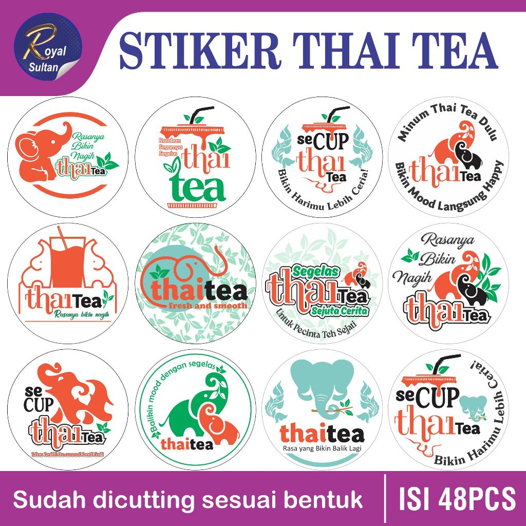 STIKeR GELAS CUP MINUMAN | STIKER GELAS CUP THAITEA | STIKER TRANSPARAN GELAS CUP MINUMAN