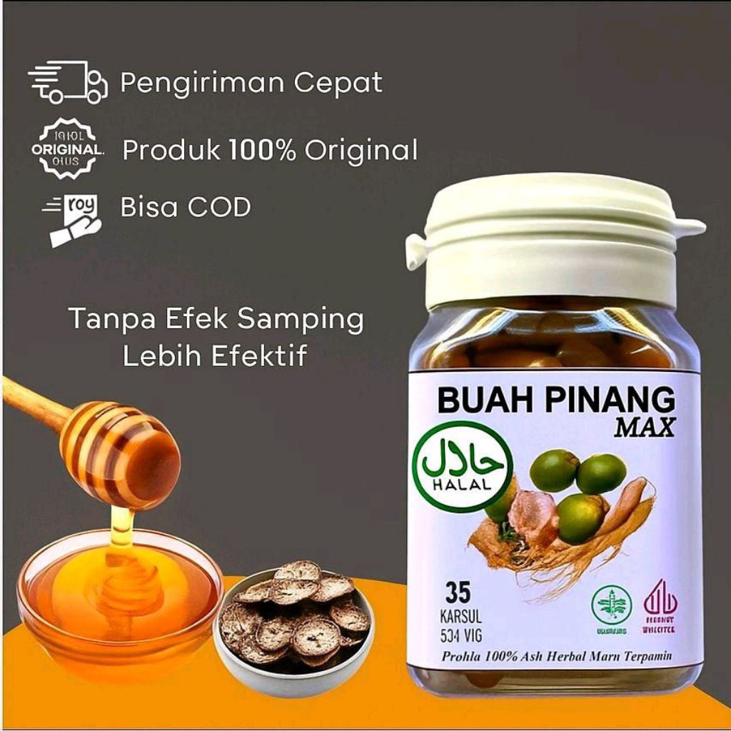 Kapsul Buah Pinang Muda Max Original Asli 100% isi 35 kapsul
