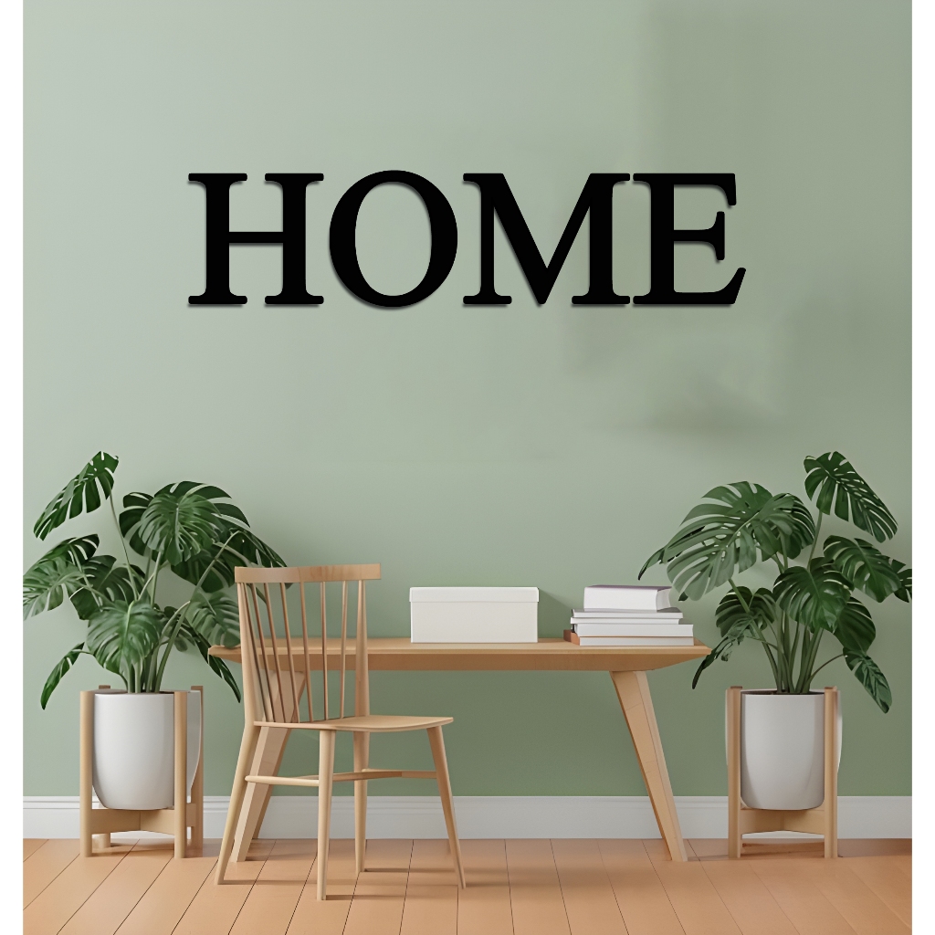 Galeridinding - Hiasan Dinding HOME Kayu Ukir 3D Huruf Timbul Walldecor Dekorasi Dinding Kamar Tidur