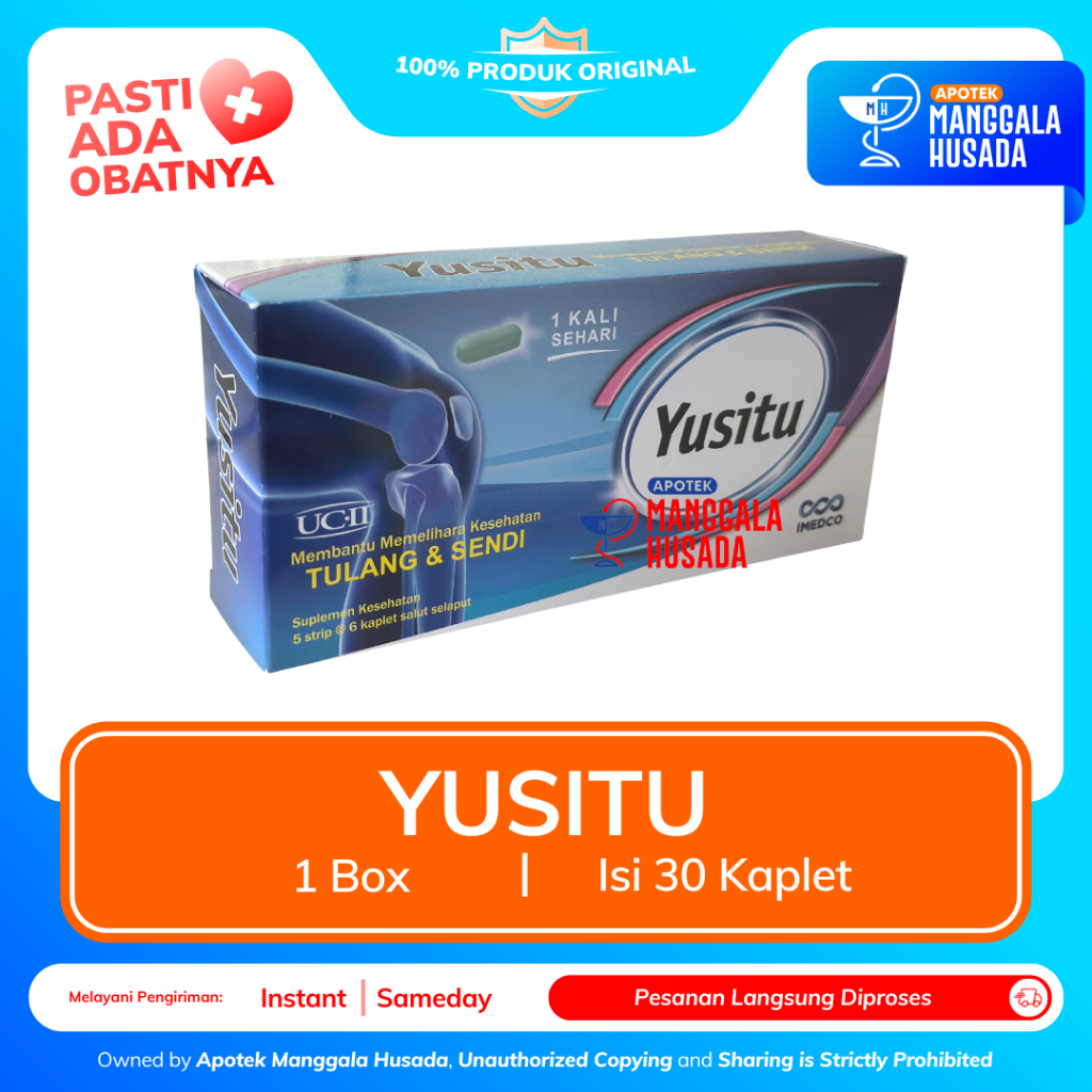 YUSITU SUPLEMEN TULANG & SENDI PER BOX @ 30 KAPLET