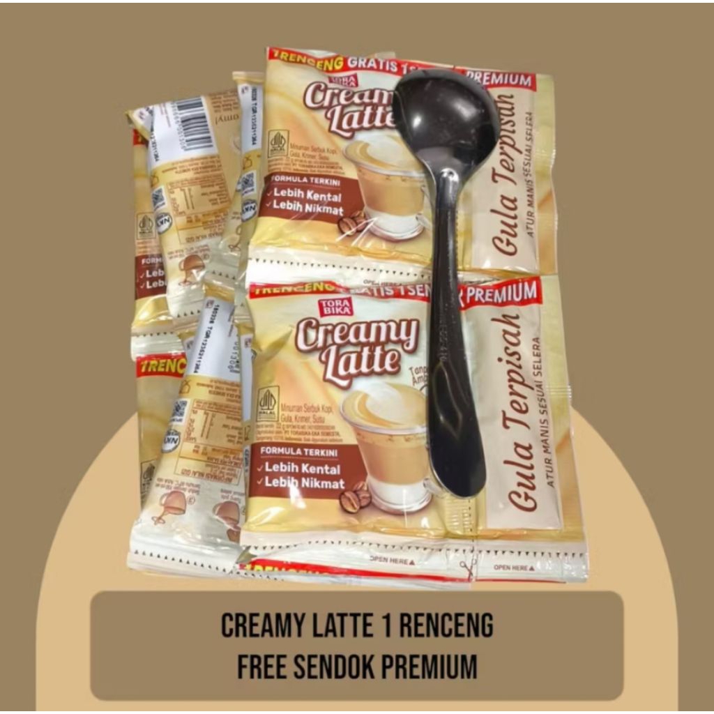 Tora Bika Creamy Latte RC Free Sendok