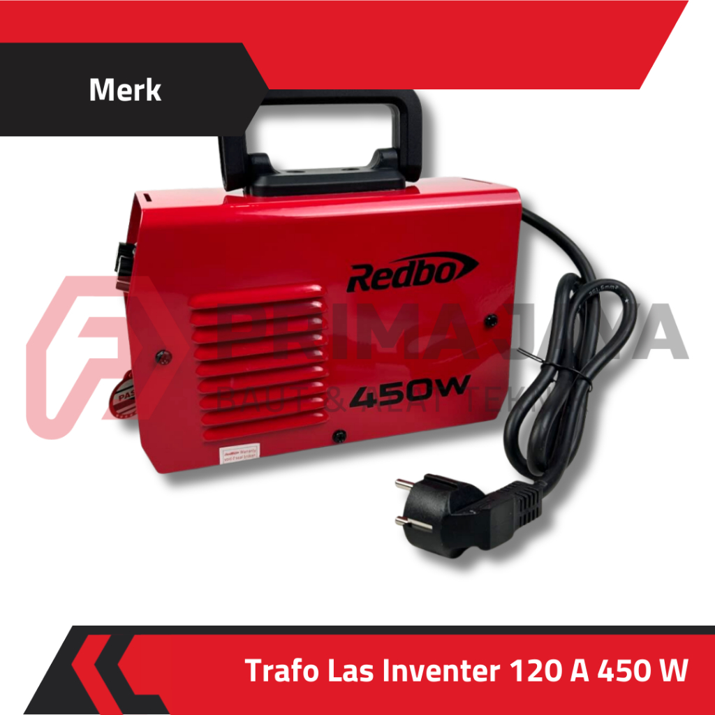 MESIN TRAFO LAS INVENTER LISTRIK / WELDING MACHINE IGBT 120 AMPERE 450 W WATT REDBO