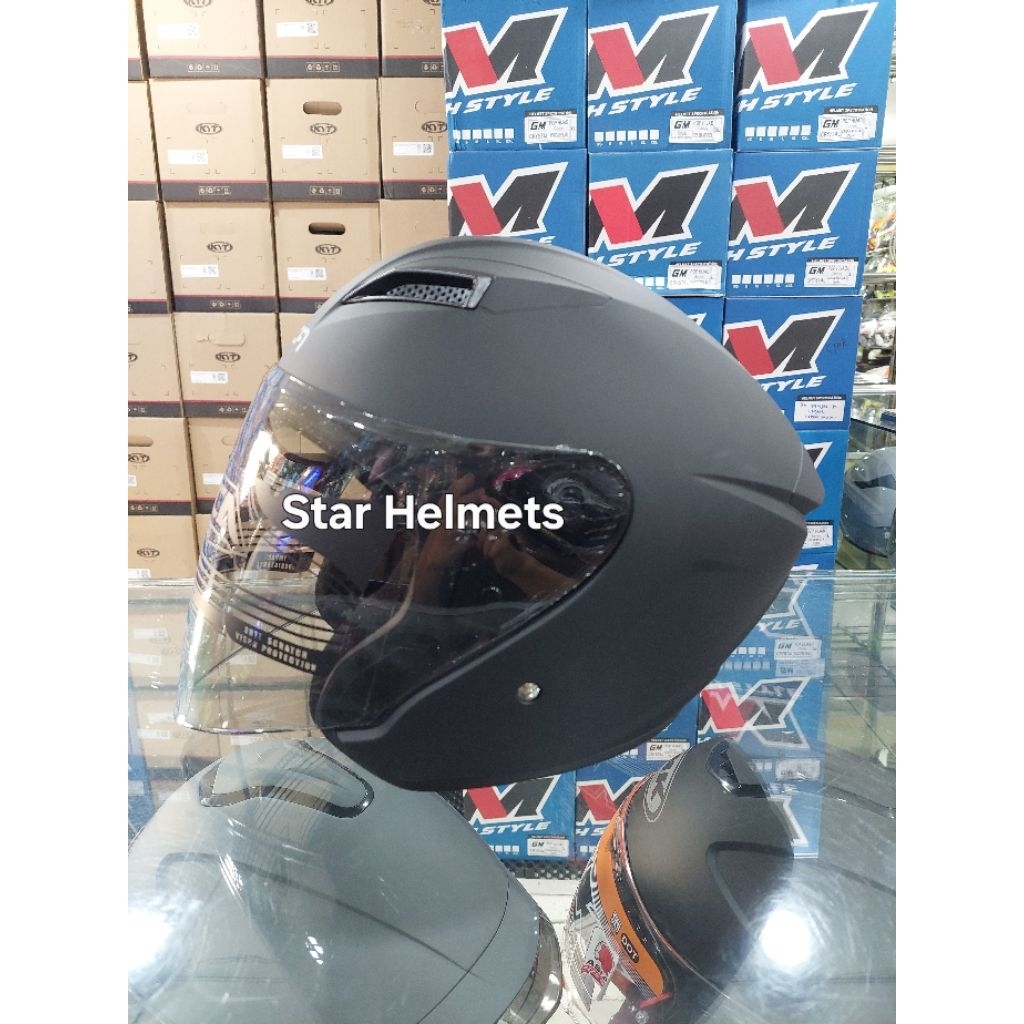 Helm Asca X5 Solid Black Doff