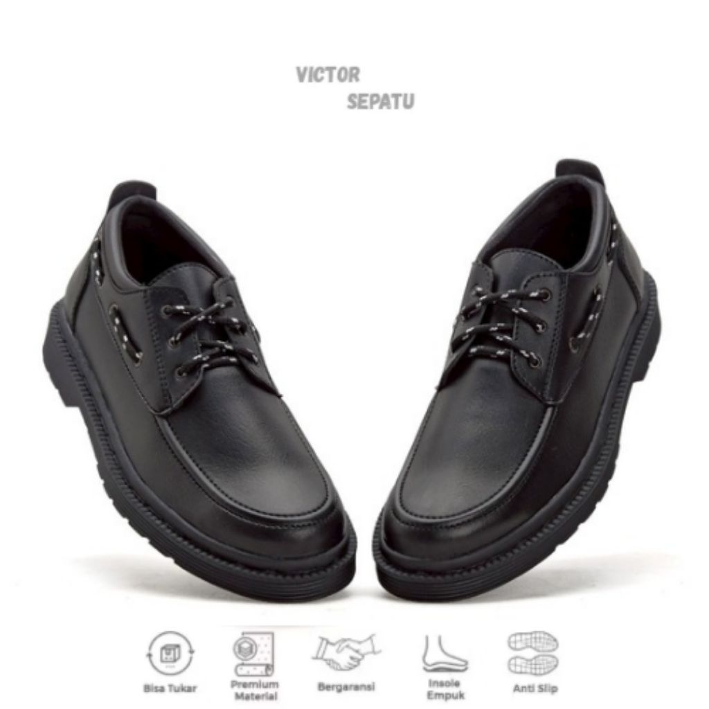 Victor Zapato Sepatu Pantofel Oxford Formal Casual Docmart Kulit Kantor Kondangan Kerja