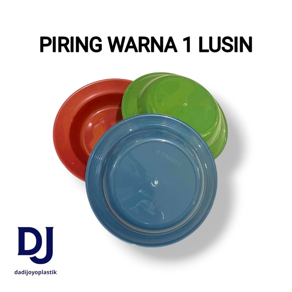 (12 PCS) PIRING 9 PLASTIK | PIRING MAKAN PLASTIK | PIRING HAJATAN