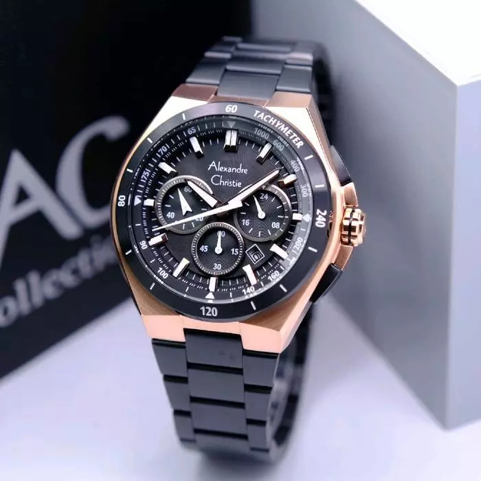 ORIGINAL JAM TANGAN ALEXANDRE CHRISTIE PRIA RANTAI STAINLESS STEEL GARANSI RESMI AC 6559 6679 6581 6