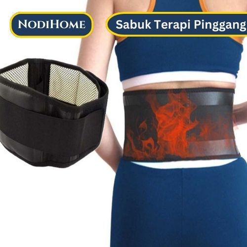 Sabuk Terapi Pinggang Tourmaline Pemanas Pinggang Hilang Sakit Pinggang Pegal Saraf Kejepit