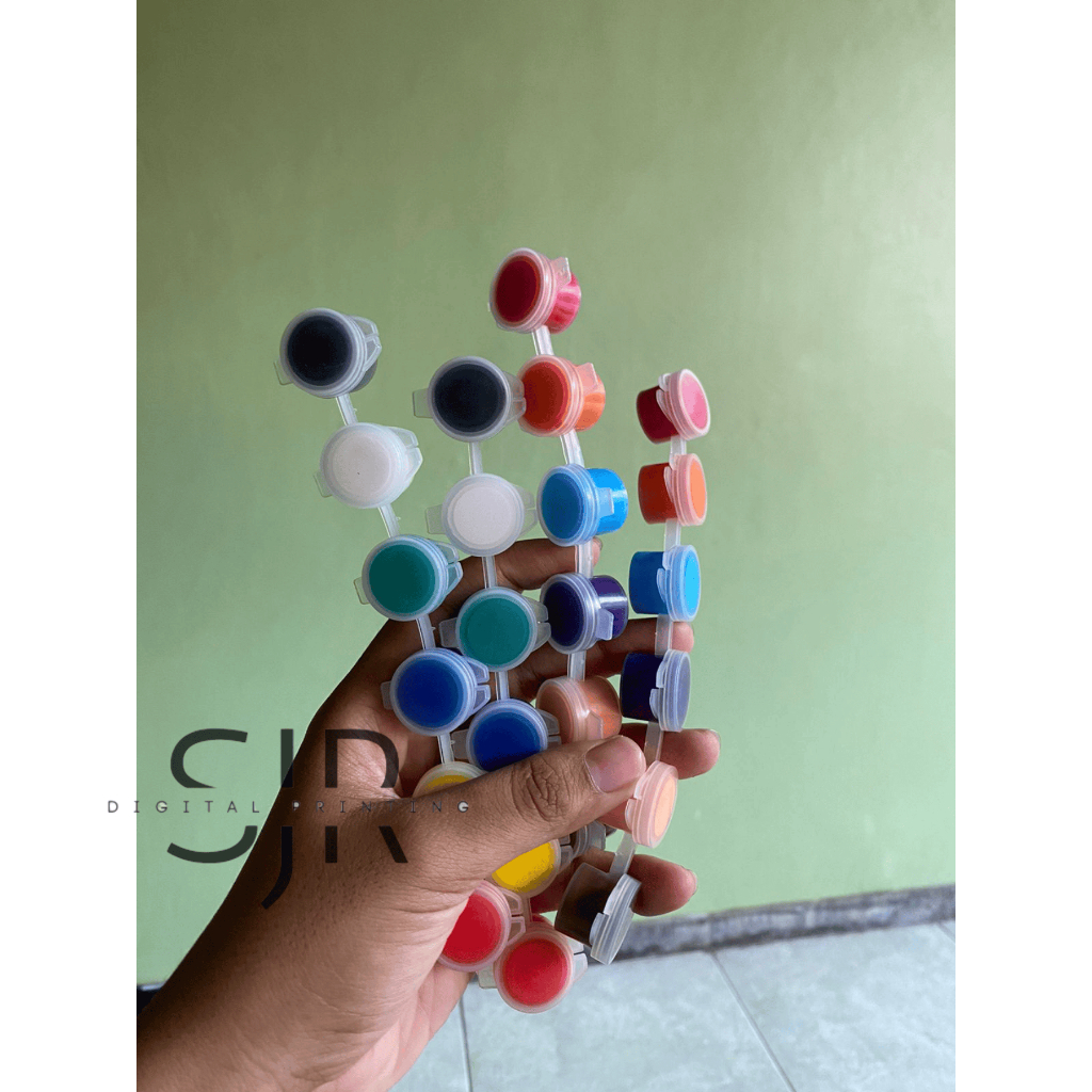 3ml Cat Warna Akrilik 1 Set Acrylic Colour Set 6 Warna - Cat Akrilik Kanvas Lukis Canvas Paint