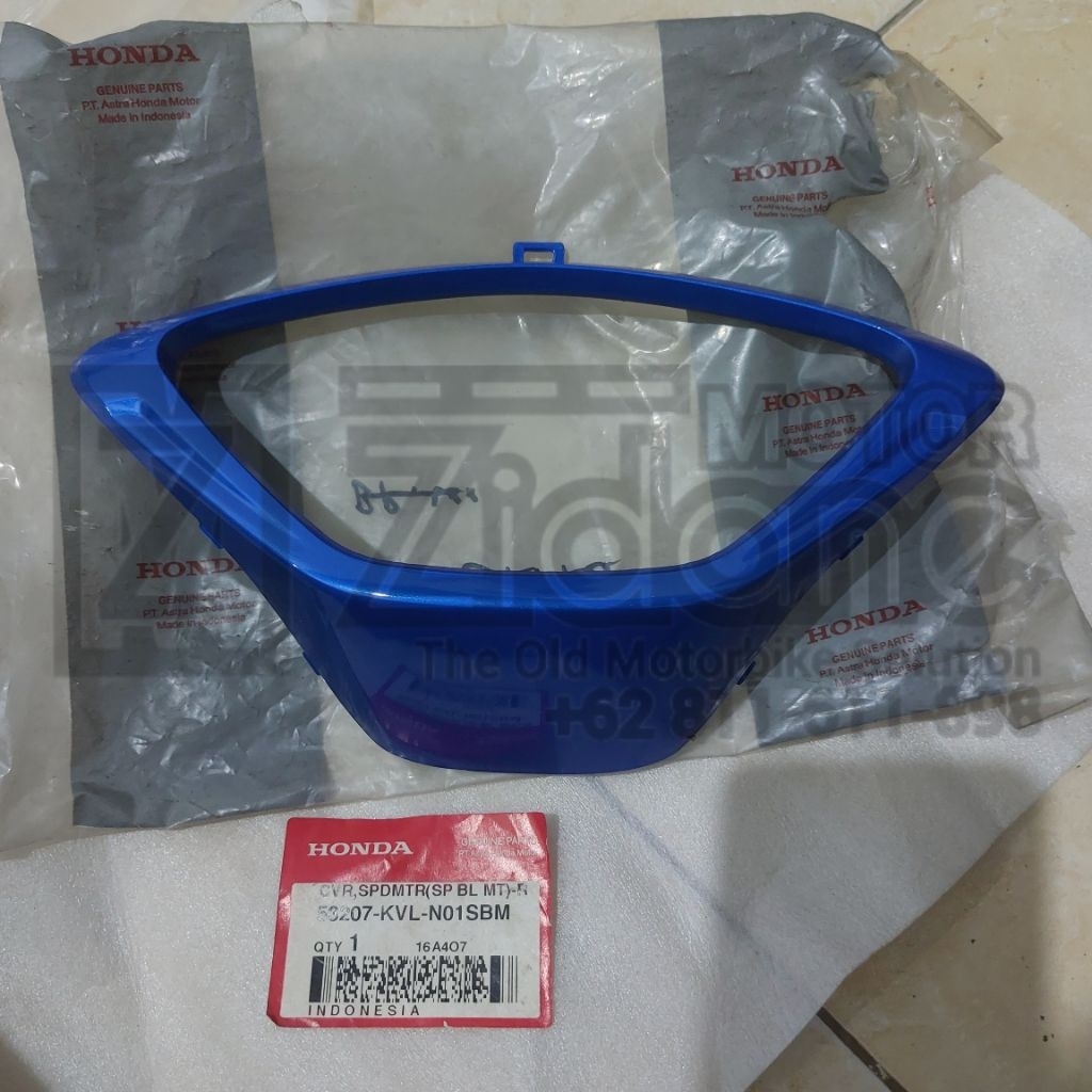 cover bingkai speedometer spidometer km biru honda supra x125 x 125 biru original HGP 53207-KVL--N01