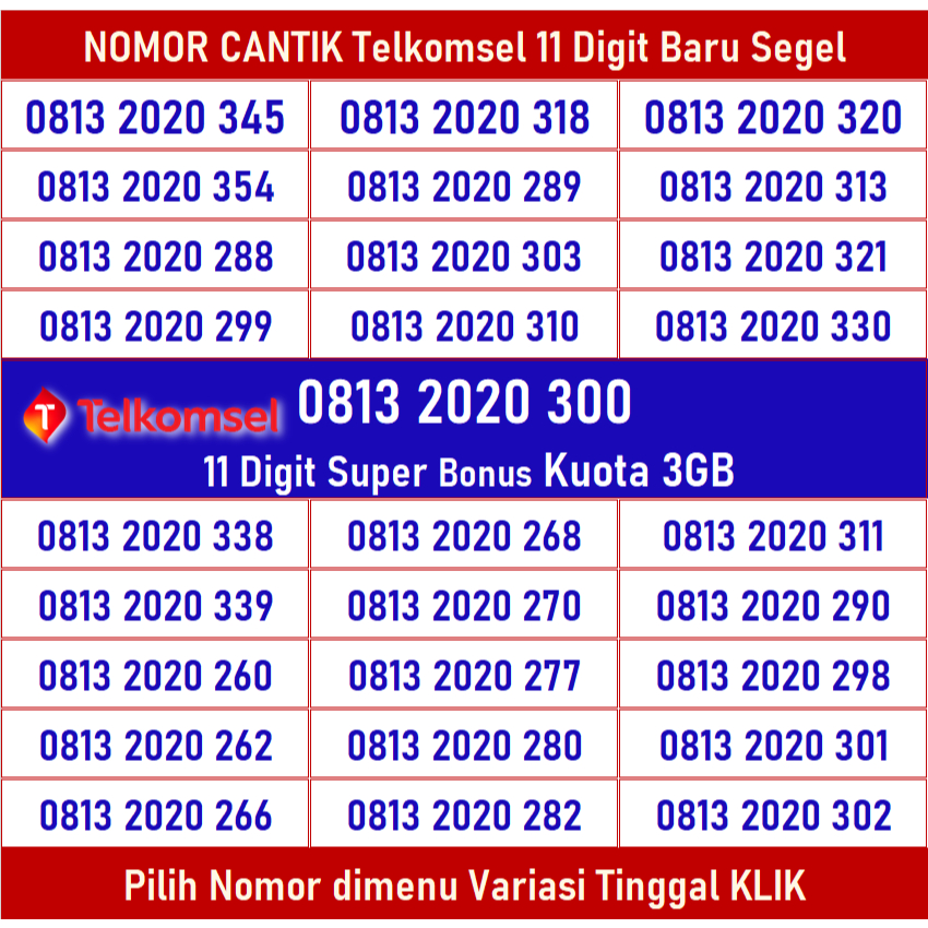 Kartu Perdana Telkomsel – Simpati 11 Digit Baru | Jaringan 4G 5G