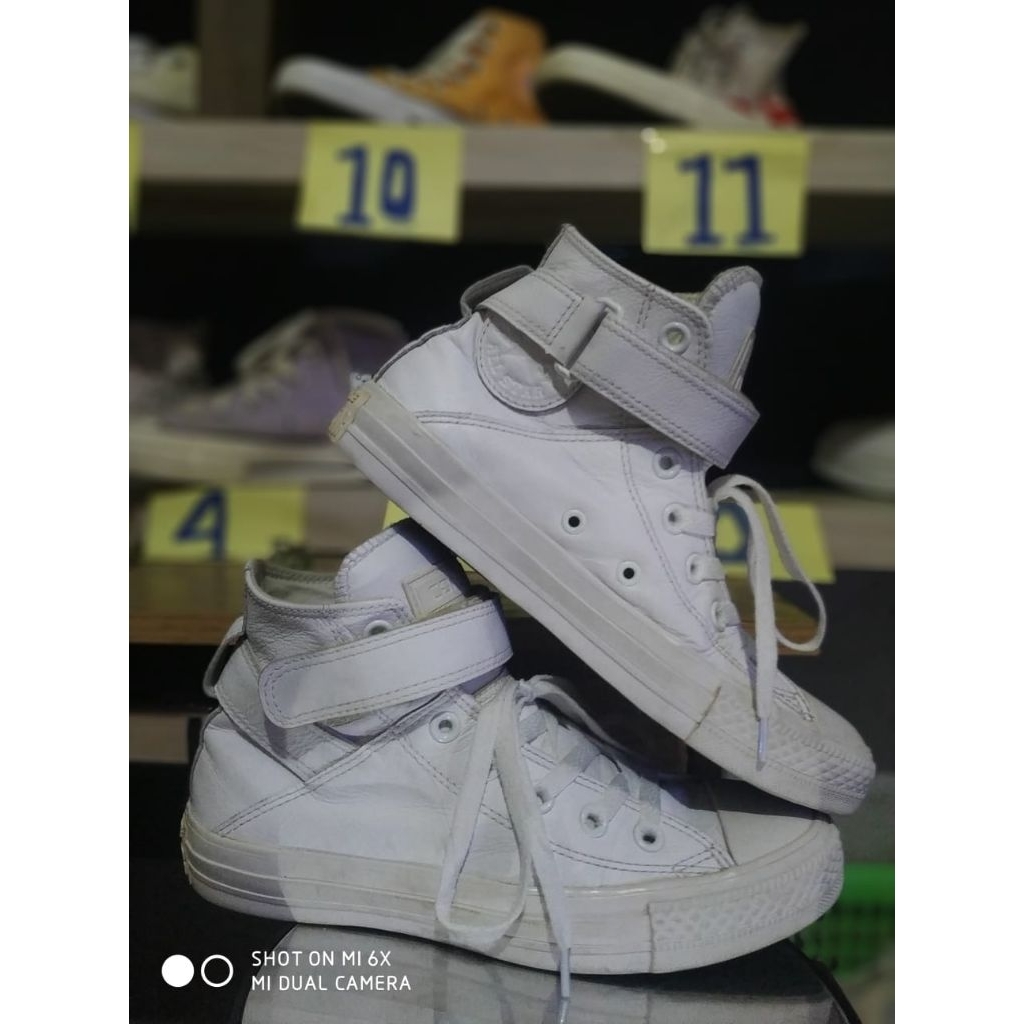 CONVERSE ALL STAR HIGH WHITE LEATHER 37-235 ORIGINAL SECOND