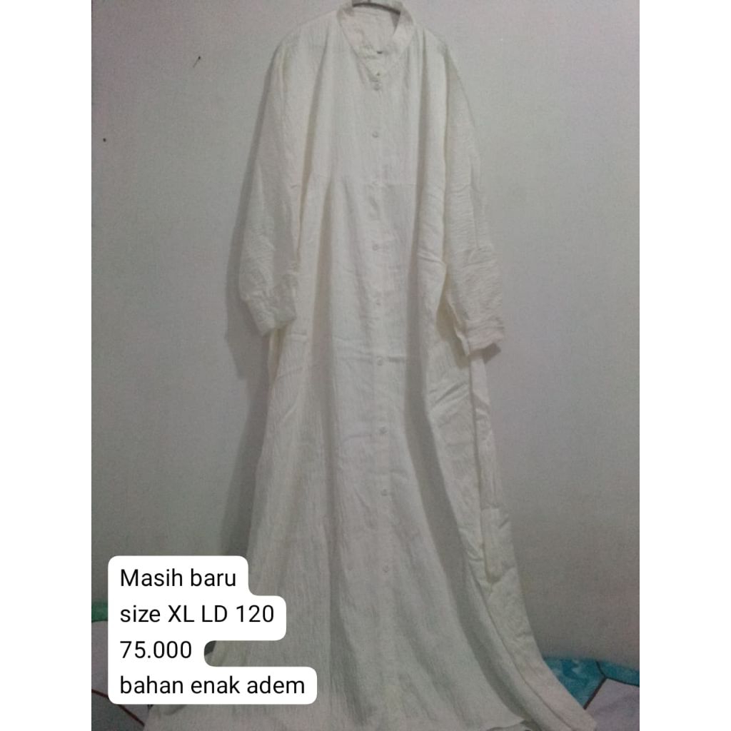 Gamis Wanita Dewasa Putih Polos