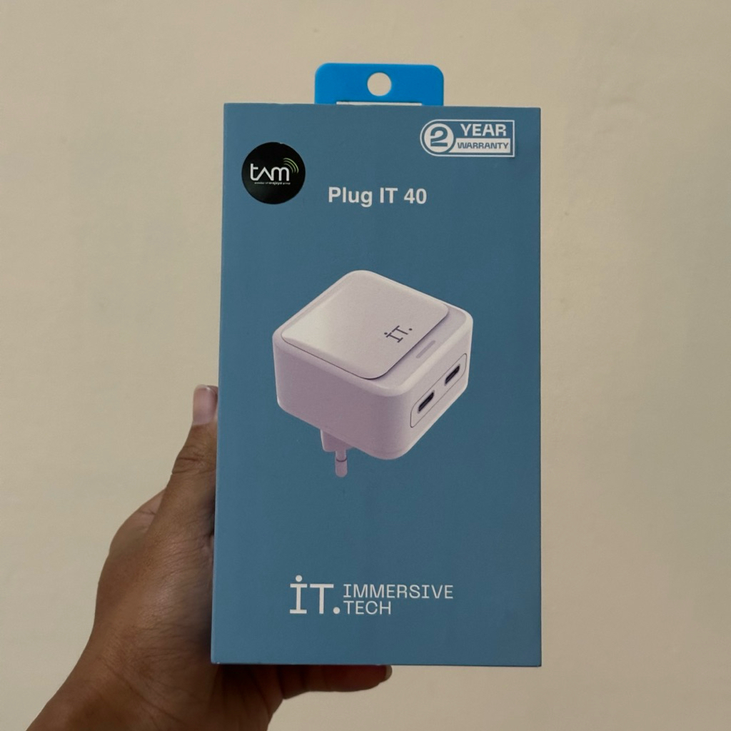 IT Plug IT 40W Charger USB-C Dual Output 40 Watt PPS Super Fast Charging - White