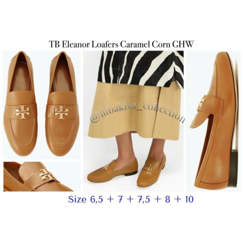 TB Eleanor Loafers Caramel Corn GHW
