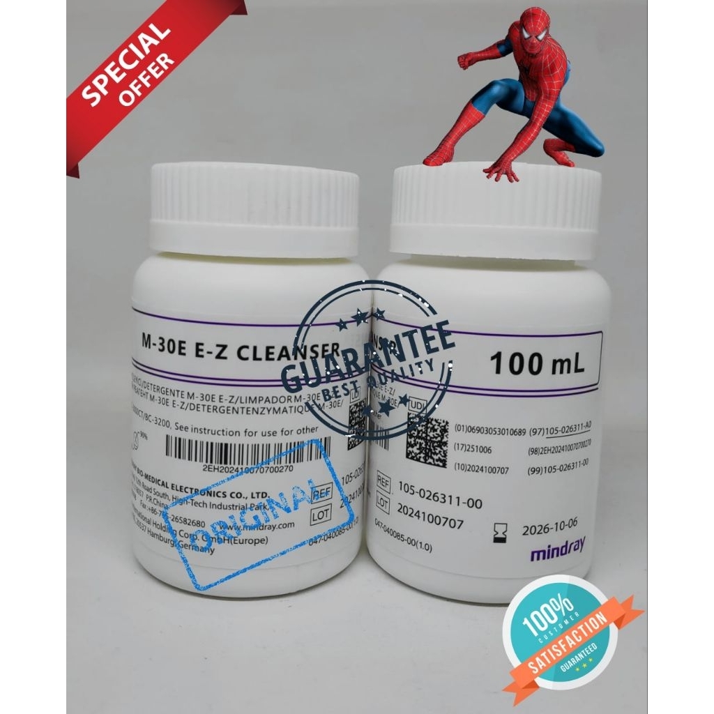 EZ CLEANSER MINDRAY M30 BISA UNTUK SEMUA ALAT HEMATOLOGY MINDRAY YANG 3 REAGENT BC 1800 BC2800 BC260