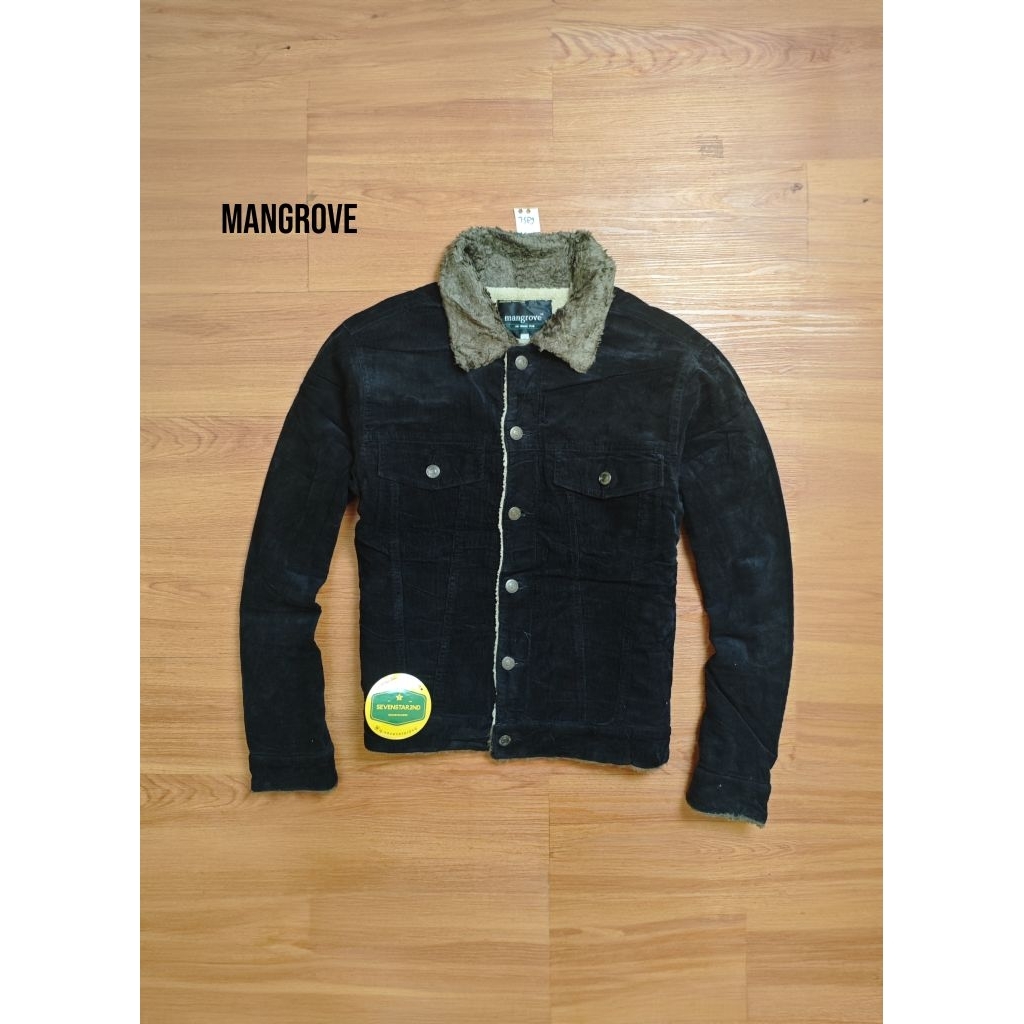 Casual corduroy trucker sherpa jacket