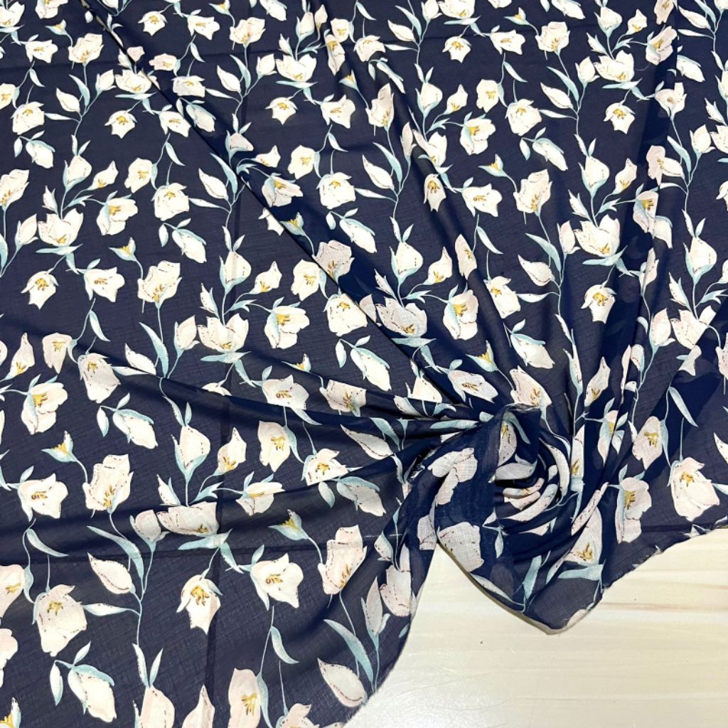 kain ceruty premium motif bunga bahan gamis motif