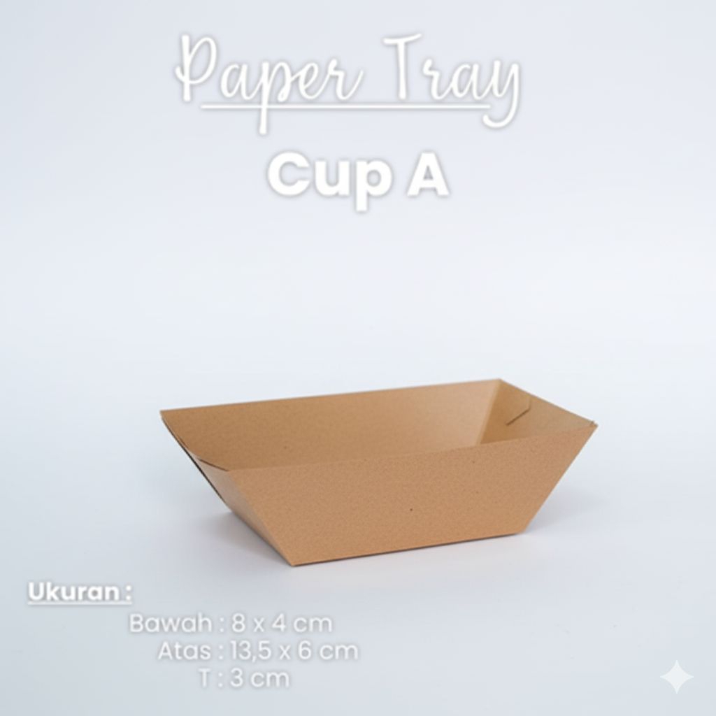 Lostklik (100Pcs) Kotak Cup Kentang / Food Paper Tray / Kotak Toast / Kotak Snack / Paper Tray Dine