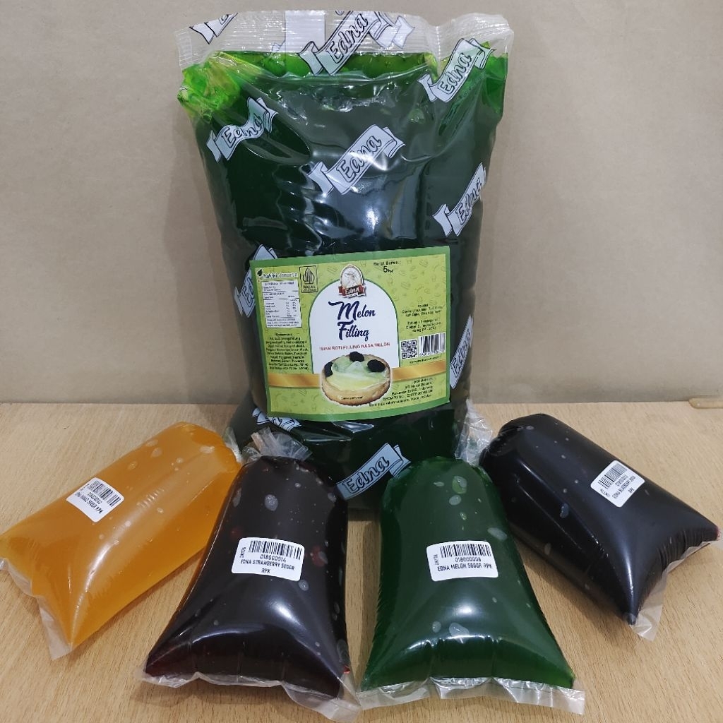 EDNA Selai kemasan (REPACK) / Selai Jelly Edna / Selai Roti Bakar / Selai Strawberry / Selai Blueber