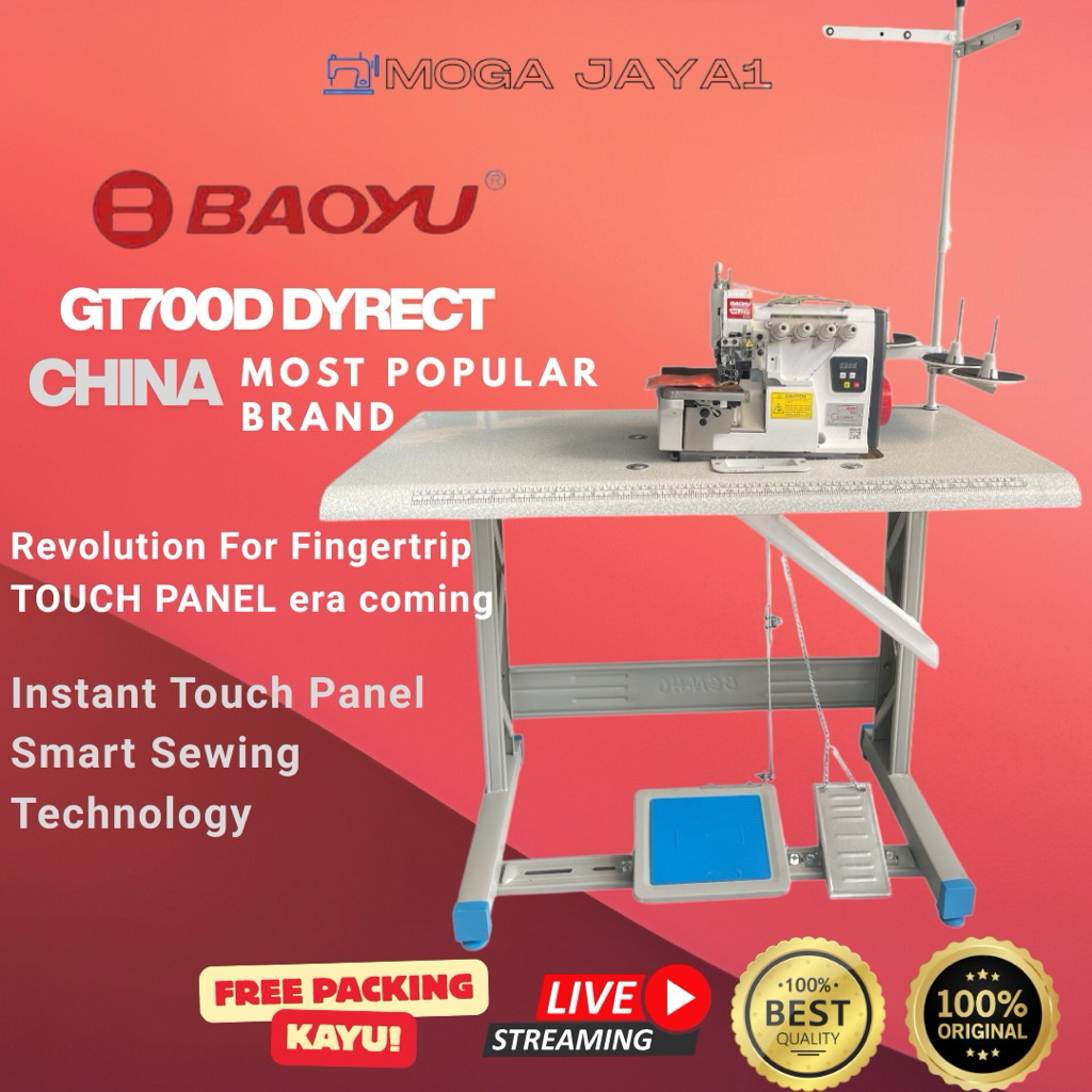 Mesin Obras Direct Servo Baoyu GT-700D / GT700d New